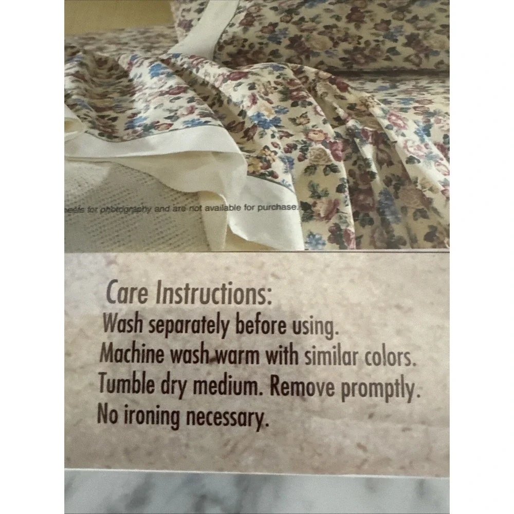 Vintage Caress Twin Flat Sheet Ashlee  Percale NEW USA 39 X 76 in